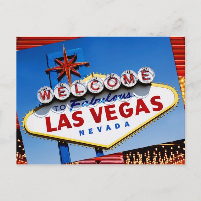 Carte Postale Panneau "Bienvenue à Fabulous Las Vegas" (Devant)