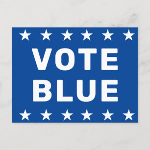 Carte Postale Panneau bleu Vote