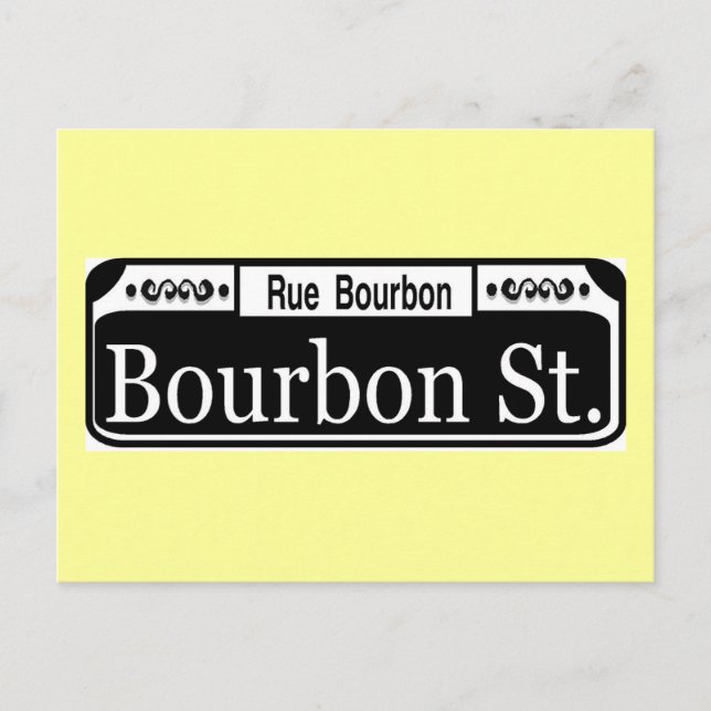 Carte Postale Panneau Bourbon (Devant)