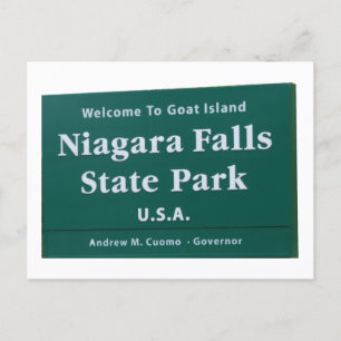 Carte Postale panneau de bienvenue aux chutes du Niagara