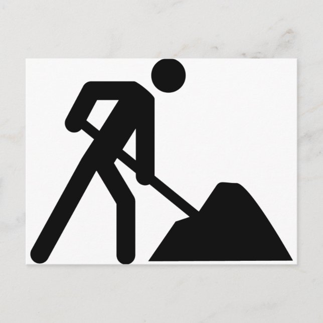 Carte Postale panneau de construction (Devant)