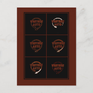 Carte Postale Panneau de construction automobile de l'Ouest, Kan