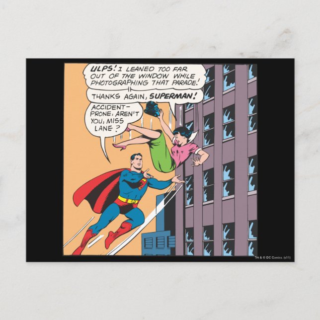 Carte Postale Panneau de dessin Superman - Lois sujet aux accide (Devant)