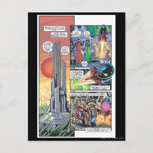 Carte Postale Panneau de dessin Superman - Origines de Clark (Devant)