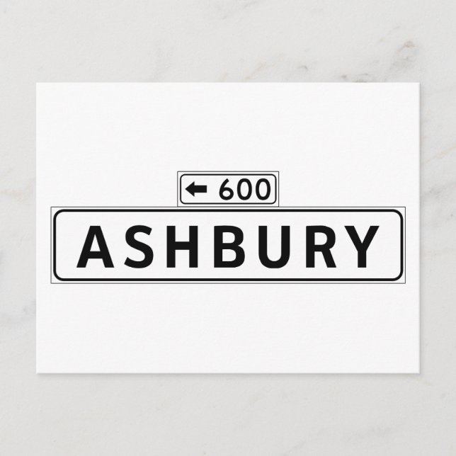 Carte Postale Panneau de la rue Ashbury, San Francisco (Devant)