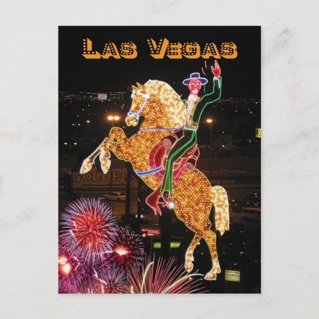 Carte Postale Panneau de néon Hacienda Horse et Rider, Las Vegas (Devant)
