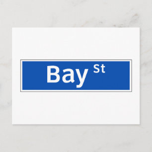Carte Postale Panneau de rue Bay Street, Toronto