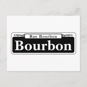 Carte Postale Panneau de rue Bourbon St., Nouvelle-Orléans