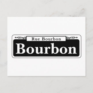 Carte Postale Panneau de rue Bourbon St., Nouvelle-Orléans