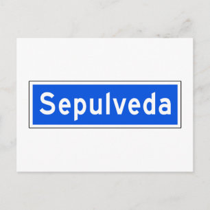 Carte Postale Panneau de rue Sepulveda Boulevard, Los Angeles
