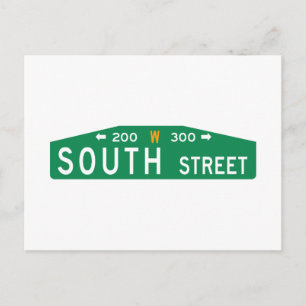 Carte Postale Panneau de rue South Street, Philadelphie, PA Stre
