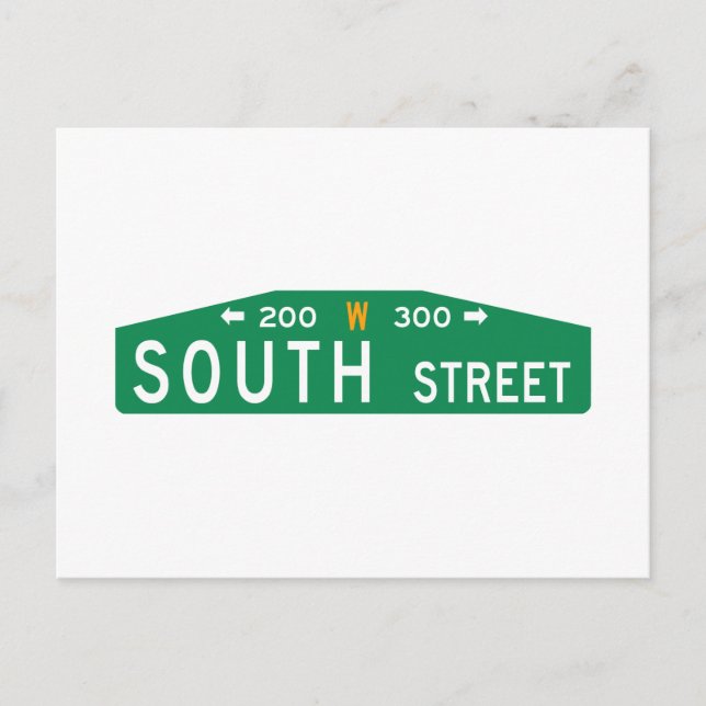 Carte Postale Panneau de rue South Street, Philadelphie, PA Stre (Devant)
