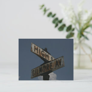 Carte Postale Panneau de rue vintage