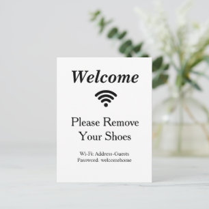 Carte Postale Panneau de socle de réseau Wifi d'entreprise moder