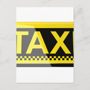 Carte Postale Panneau de taxi