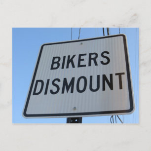 Carte Postale Panneau Démontage des motos