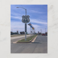 Panneau d'entrée du Musée de la Route 66 avec drap