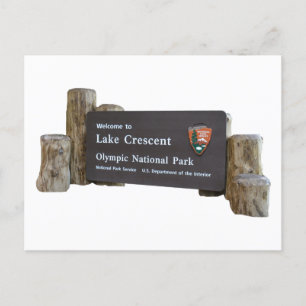 Carte Postale Panneau d'entrée du parc national olympique du lac