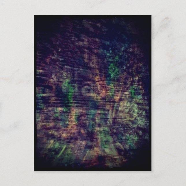 Carte Postale Panneau et arbre du fantôme Abstrait (Devant)