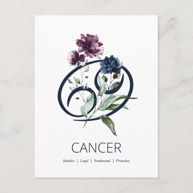 Carte Postale Panneau étoile du cancer Zodiac (Devant)