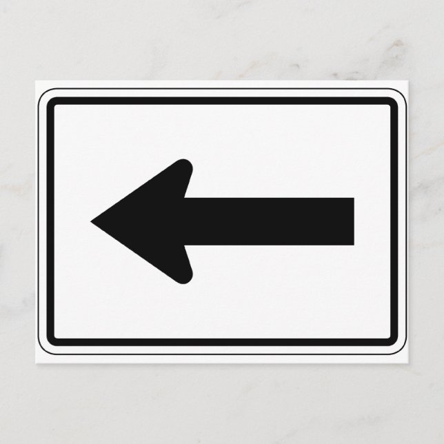Carte Postale Panneau Flèche gauche (Devant)
