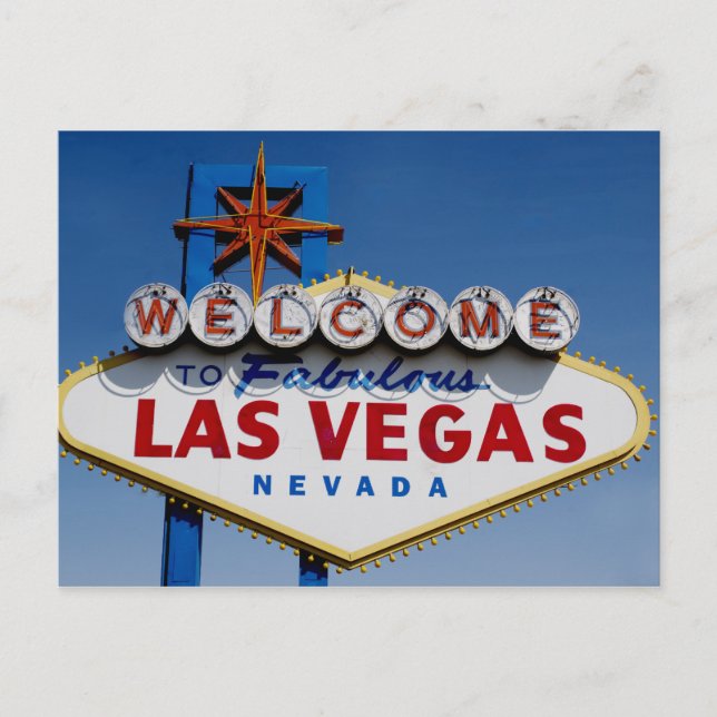 Carte Postale Panneau Historique Fabulous Las Vegas (Devant)