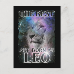 Carte Postale Panneau Leo Zodiac Lion d'anniversaire Né en Juill