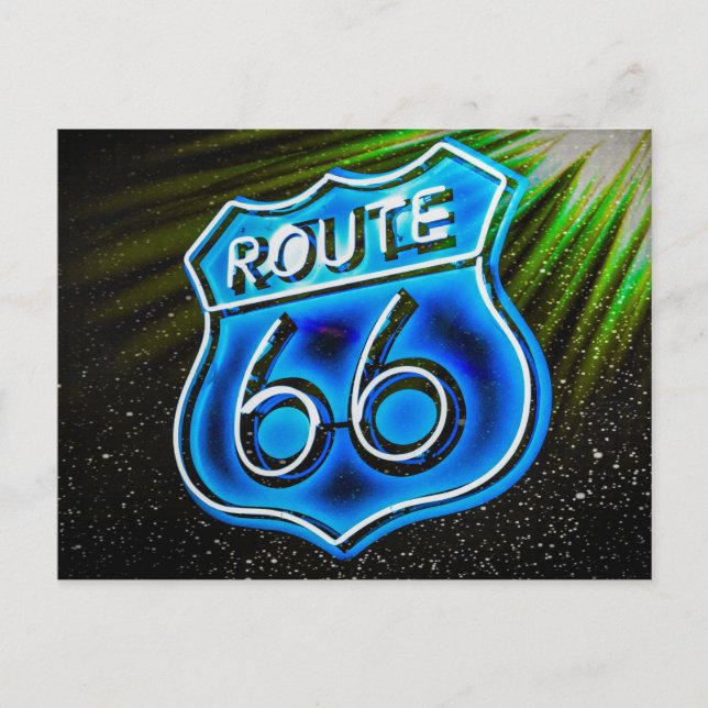 Carte Postale Panneau Route 66 (Devant)