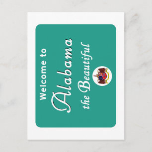 Carte Postale Panneau routier Alabama - USA