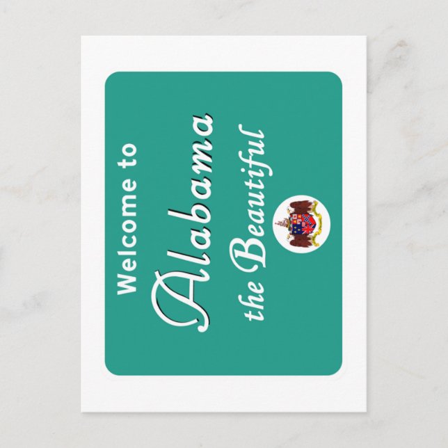 Carte Postale Panneau routier Alabama - USA (Devant)