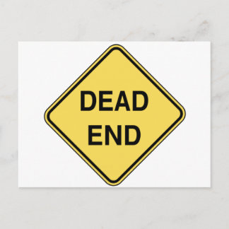 Carte Postale Panneau routier - Fin morte