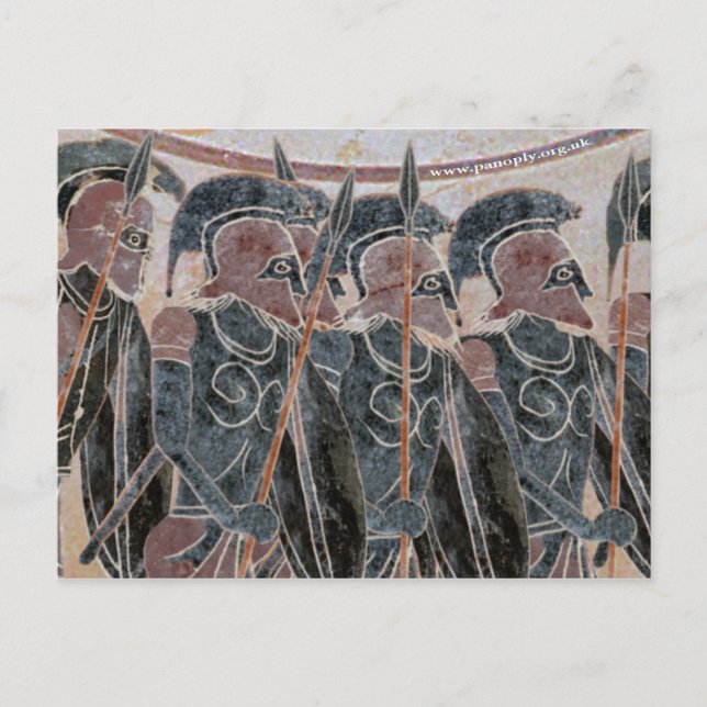 Carte Postale Panoplie - Hoplites se formant (Devant)