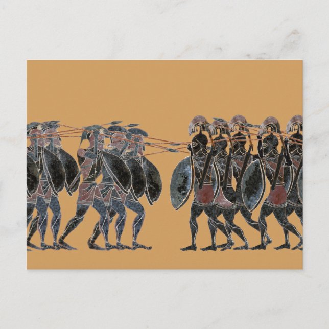 Carte Postale Panoply - Ancienne ligne de bataille d'hoplite gre (Devant)