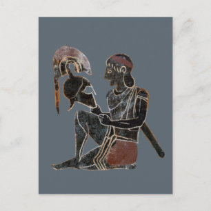 Carte Postale Panoply - Soldat grec antique hoplite assis