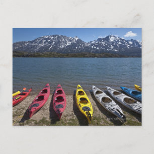 Carte Postale Panorama de kayaks sur le lac Bernard en Alaska