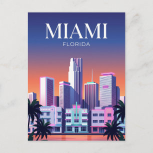 Carte Postale Panorama de Miami USA