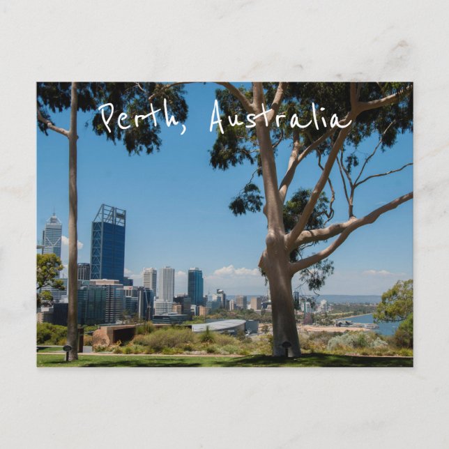 Carte Postale Panorama de Perth depuis le magnifique Kings Park (Devant)