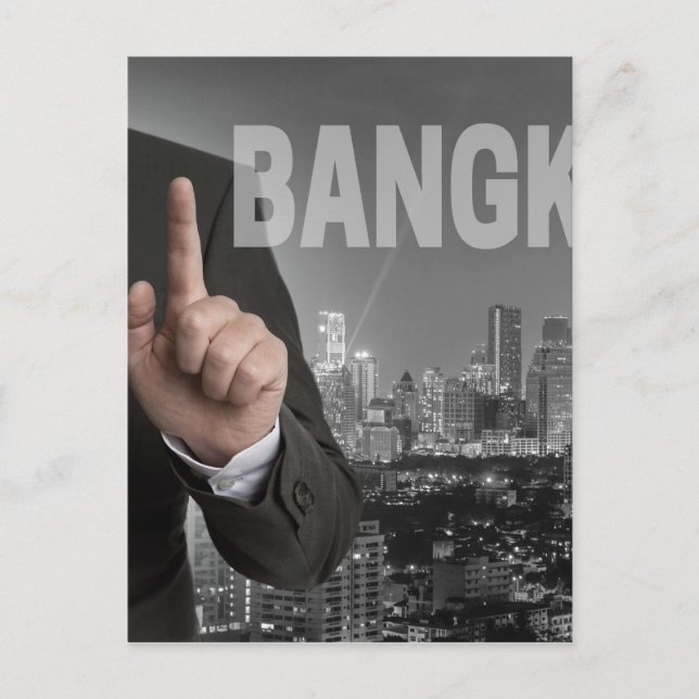 Carte Postale Panorama nocturne de Bangkok (Devant)