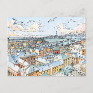 Carte Postale Panoramique de Gênes