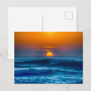 Carte postale panoramique du coucher de soleil sur