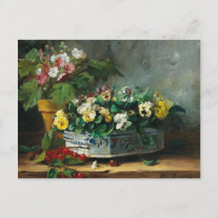 Carte Postale Pansies et primeurs vintages Brunel-Neuville