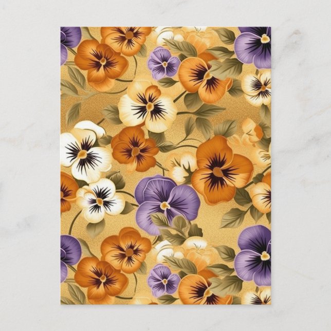 Carte Postale Pansy Chiyogami (Devant)
