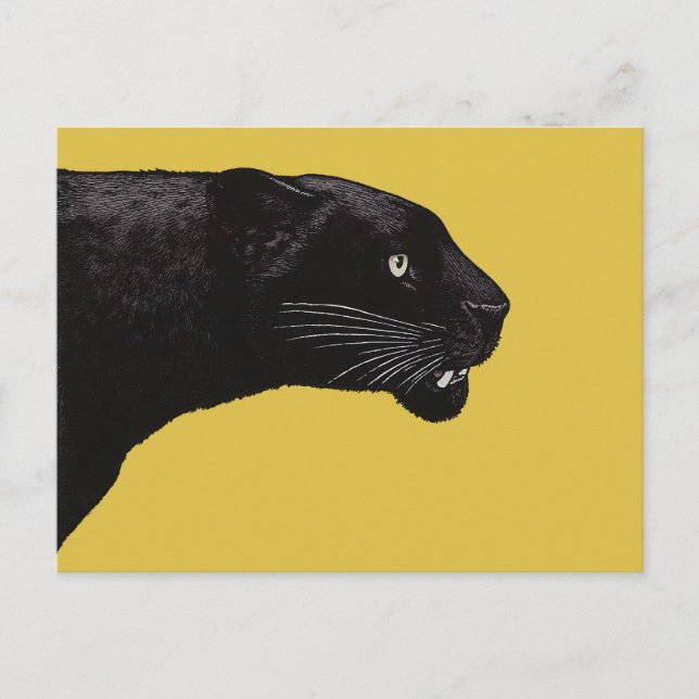 Carte Postale Panther noire par Toshi Yoshida (Devant)