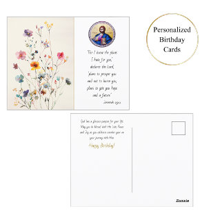 Carte Postale Pantocrateur Fleur sauvage coloré Anniversaire ort
