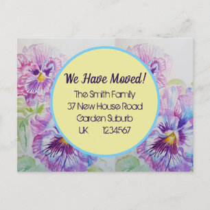 Carte Postale Pany Flowers New Address Postcard, We Are Moving