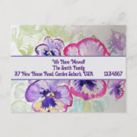 Pany Flowers New Address Postcard, We Are Moving