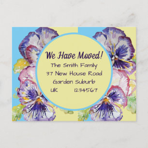 Carte Postale Pany Flowers New Address Postcard, We Are Moving