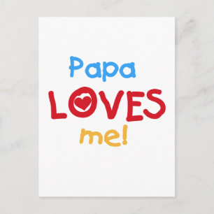 Carte Postale Papa aime mes t-shirts et cadeaux