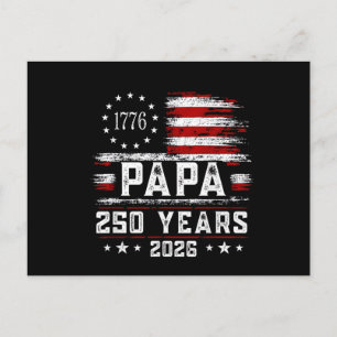 Carte Postale Papa américain drapeau 250 ans 4 juillet gran homm