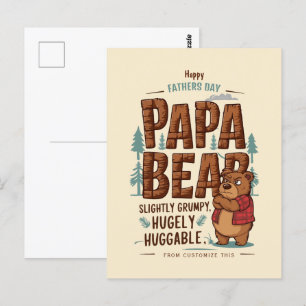 Carte Postale Papa Bear Vibes - Légèrement Grumeux, Hugely